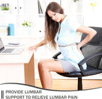 Queekay Fleece Lumbar Support Pillow 3 Section Back Pillow Office Chair for Back Support Comfortable Lumbar Cushion for Car Seat Pain Relief Sofa Rest(Gray)