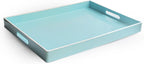 American Atelier Carry 14 x 19 inches Rectangular Tray with Handle, 14 x 19 inch, Teal, (1270065)