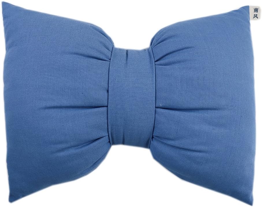 Dark Colors Handmade Household Bowknots Pillow Solid Colors Cushion Car Waist Pillow Sofa Decorative Cushions 60×46CM/23.6"×18.1" (Light Gray)