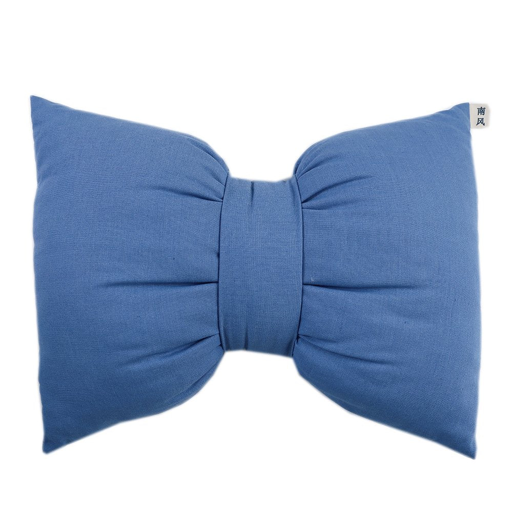 Dark Colors Handmade Household Bowknots Pillow Solid Colors Cushion Car Waist Pillow Sofa Decorative Cushions 60×46CM/23.6"×18.1" (Light Gray)