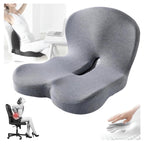 Memory Foam L-Shaped Integrated Seat Cushions for Car Truck Driver Ergonomic L Shape Lumbar Cushion Sciatica Back Pain Relief Office Chair Butt and Back Support Pillow Long Driving Booster Seat (G1)
