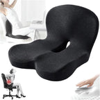 Memory Foam L-Shaped Integrated Seat Cushions for Car Truck Driver Ergonomic L Shape Lumbar Cushion Sciatica Back Pain Relief Office Chair Butt and Back Support Pillow Long Driving Booster Seat (G1)