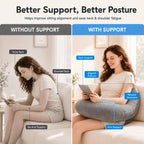 vamorry Gaming Pillow Arm Support Pillow for Bed & Sofa: Ergonomic U-Shaped Lap Pillow with Elbow Rest for Adults & Kids - Reduces Arm Pain & Fatigue During Gaming, Reading, Working & Crocheting