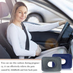 Sintuff 2 Pcs Sitting Donut Pillow for Tailbone Pain, Hemorrhoids, Bed Sores, Pregnancy, Pain Relief Seat Cushion Anti Decubitus Cushion Donut Shaped Postpartum Pillow for Home(Dark Gray, Blue)