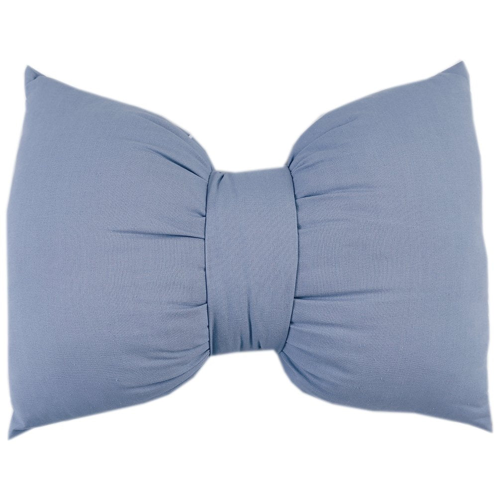 Dark Colors Handmade Household Bowknots Pillow Solid Colors Cushion Car Waist Pillow Sofa Decorative Cushions 60×46CM/23.6"×18.1" (Light Gray)