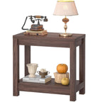 32" Washed Oak Farmhouse Narrow Console Table with Open Storage for Entryway Behind Sofa, Easy Assembly