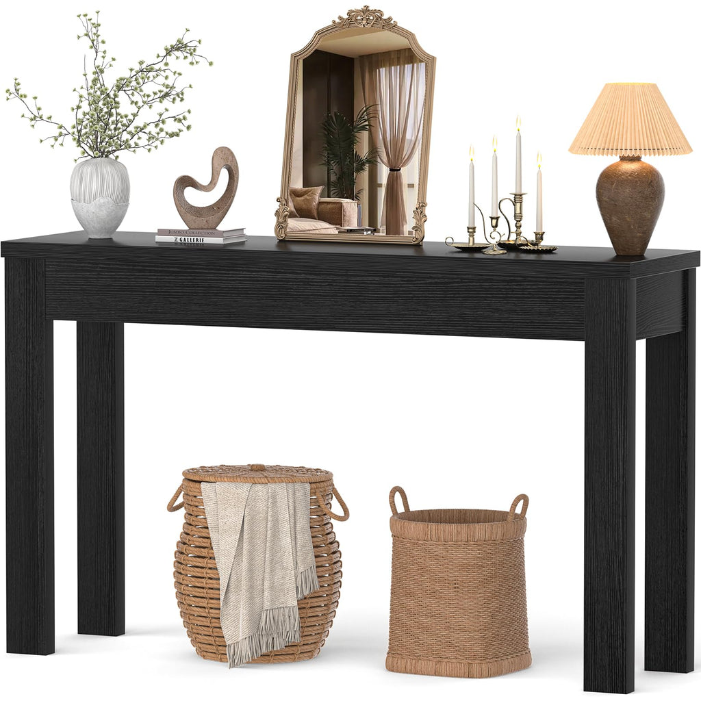 Armocity Console Table, Small Farmhouse Wood Entryway Table, Sofa Tables Narrow Long Behind Couch, Entry Table for Entrance, Hallway, Living Room, 32", Brown Oak