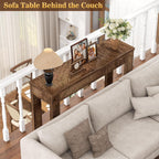 Armocity Console Table, Small Farmhouse Wood Entryway Table, Narrow Sofa Tables Behind Couch, Entry Table for Entrance, Hallway, Living Room, 32", Cracked Oak