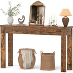 Armocity Console Table, Small Farmhouse Wood Entryway Table, Narrow Sofa Tables Behind Couch, Entry Table for Entrance, Hallway, Living Room, 32", Cracked Oak