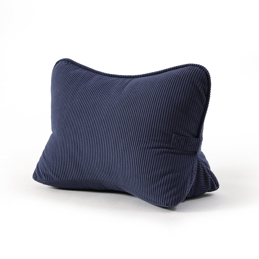 Pat. Pend. Corduroy Lumbar Support Back Pillow for Watching TV, Reading & Gaming, Ergonomic Triangle Support Cushion for Sofa, Armchair & Bed Sitting, Removable Washable Cover, Beige Gray