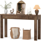 Armocity Console Table, Small Farmhouse Wood Entryway Table, Sofa Tables Narrow Long Behind Couch, Entry Table for Entrance, Hallway, Living Room, 32", Brown Oak