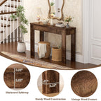 Armocity Console Table, Small Farmhouse Wood Entryway Table, Narrow Sofa Tables Behind Couch, Entry Table for Entrance, Hallway, Living Room, 32", Cracked Oak