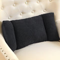 Queekay Fleece Lumbar Support Pillow 3 Section Back Pillow Office Chair for Back Support Comfortable Lumbar Cushion for Car Seat Pain Relief Sofa Rest(Gray)