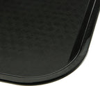 Carlisle FoodService Products Café Cafeteria Tray, Fast Food Tray for Restaurant or Commercial Use, 14" x 18", 12 Count, Black