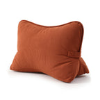 Pat. Pend. Corduroy Lumbar Support Back Pillow for Watching TV, Reading & Gaming, Ergonomic Triangle Support Cushion for Sofa, Armchair & Bed Sitting, Removable Washable Cover, Beige Gray