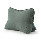Pat. Pend. Corduroy Lumbar Support Back Pillow for Watching TV, Reading & Gaming, Ergonomic Triangle Support Cushion for Sofa, Armchair & Bed Sitting, Removable Washable Cover, Beige Gray