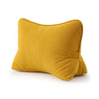 Pat. Pend. Corduroy Lumbar Support Back Pillow for Watching TV, Reading & Gaming, Ergonomic Triangle Support Cushion for Sofa, Armchair & Bed Sitting, Removable Washable Cover, Beige Gray
