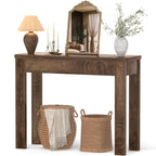 Armocity Console Table, Small Farmhouse Wood Entryway Table, Narrow Sofa Tables Behind Couch, Entry Table for Entrance, Hallway, Living Room, 32", Cracked Oak