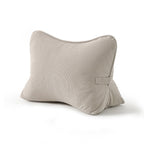 Pat. Pend. Corduroy Lumbar Support Back Pillow for Watching TV, Reading & Gaming, Ergonomic Triangle Support Cushion for Sofa, Armchair & Bed Sitting, Removable Washable Cover, Beige Gray