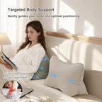 Pat. Pend. Corduroy Lumbar Support Back Pillow for Watching TV, Reading & Gaming, Ergonomic Triangle Support Cushion for Sofa, Armchair & Bed Sitting, Removable Washable Cover, Beige Gray