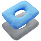Sintuff 2 Pcs Sitting Donut Pillow for Tailbone Pain, Hemorrhoids, Bed Sores, Pregnancy, Pain Relief Seat Cushion Anti Decubitus Cushion Donut Shaped Postpartum Pillow for Home(Dark Gray, Blue)