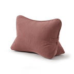 Pat. Pend. Corduroy Lumbar Support Back Pillow for Watching TV, Reading & Gaming, Ergonomic Triangle Support Cushion for Sofa, Armchair & Bed Sitting, Removable Washable Cover, Beige Gray