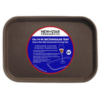 New Star Foodservice Restaurant Grade Non-Slip Tray, Plastic, Rubber Lined, Rectangular, 10-Inch x 14-Inch, Black