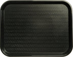 Carlisle FoodService Products Café Cafeteria Tray, Fast Food Tray for Restaurant or Commercial Use, 14" x 18", 12 Count, Black
