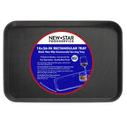 New Star Foodservice Restaurant Grade Non-Slip Tray, Plastic, Rubber Lined, Rectangular, 10-Inch x 14-Inch, Black