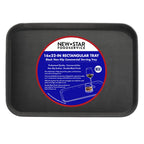 New Star Foodservice Restaurant Grade Non-Slip Tray, Plastic, Rubber Lined, Rectangular, 10-Inch x 14-Inch, Black