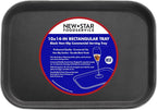 New Star Foodservice Restaurant Grade Non-Slip Tray, Plastic, Rubber Lined, Rectangular, 10-Inch x 14-Inch, Black