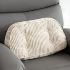 HIGOGOGO Lumbar Support Pillow for Recliner Chair/Accent Chair/Couch/Office Chair, Tufted Corduroy Back Support Cushion for Elderly, Recliner Cushions for Back Rest, Pain Relief, Reading, Beige