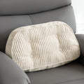 HIGOGOGO Lumbar Support Pillow for Recliner Chair/Accent Chair/Couch/Office Chair, Tufted Corduroy Back Support Cushion for Elderly, Recliner Cushions for Back Rest, Pain Relief, Reading, Beige