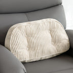 HIGOGOGO Lumbar Support Pillow for Recliner Chair/Accent Chair/Couch/Office Chair, Tufted Corduroy Back Support Cushion for Elderly, Recliner Cushions for Back Rest, Pain Relief, Reading, Beige
