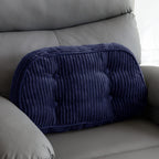HIGOGOGO Lumbar Support Pillow for Recliner Chair/Accent Chair/Couch/Office Chair, Tufted Corduroy Back Support Cushion for Elderly, Recliner Cushions for Back Rest, Pain Relief, Reading, Beige