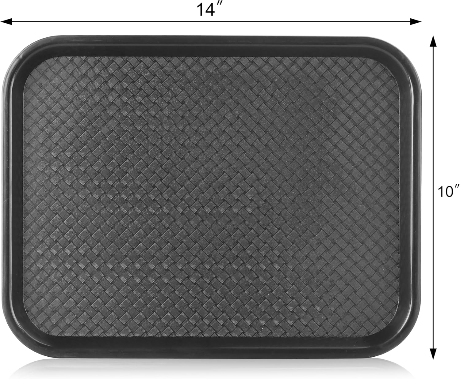 New Star Foodservice 24333 Fast Food Tray, 10.5 x 13.5, Black, Set of 12