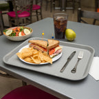 Carlisle FoodService Products Café Cafeteria Tray, Fast Food Tray for Restaurant or Commercial Use, 14" x 18", 1 Count, Gray