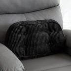 HIGOGOGO Lumbar Support Pillow for Recliner Chair/Accent Chair/Couch/Office Chair, Tufted Corduroy Back Support Cushion for Elderly, Recliner Cushions for Back Rest, Pain Relief, Reading, Beige